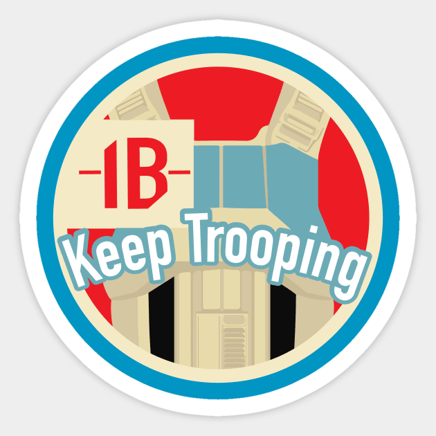 Keep Trooping Shore Sticker by RedShirtTrooper